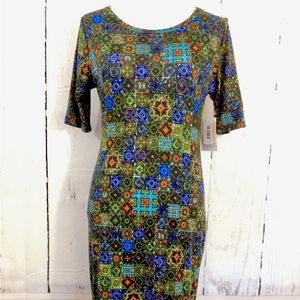 NWT LuLaRoe Medium Julia, pencil dress. 95%poly/5%spandex fabric; super stretch!